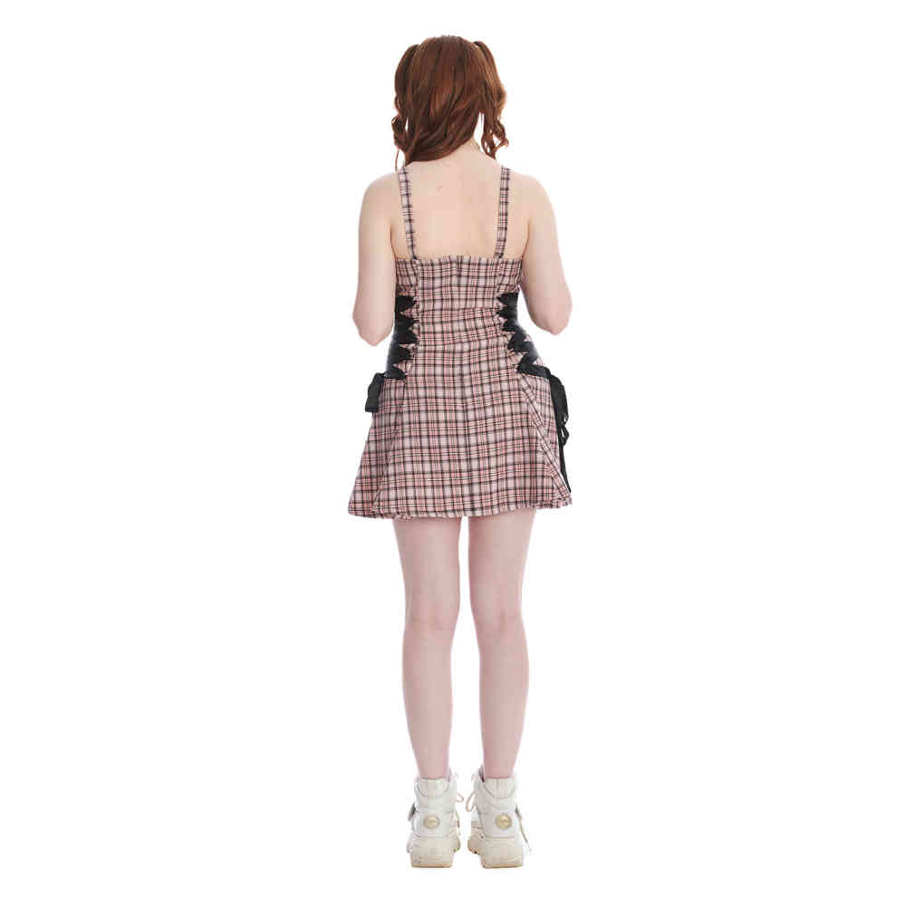 Banned - Klondike Lace Up Kurzes Kleid - Rosa